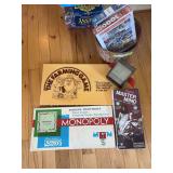 Monopoly, farming game, puzzles