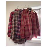 Four Pendleton wool shirts, size large