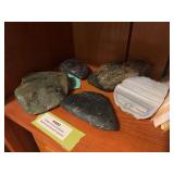 Large polished stones - mostly jade