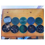 Five canisters of garnets