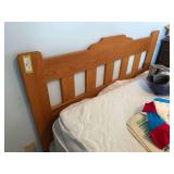 Handmade oak headboard - and  full sized bed