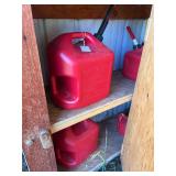 Six gas cans