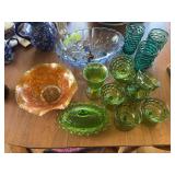 Carnival glass and Indiana glass