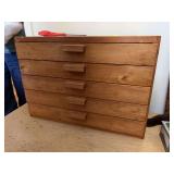 Handmade solid wood storage chest 5 drawer