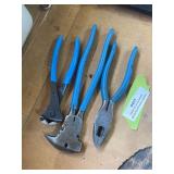 Three piece set - Nippers, fencing pliers and wire pliers