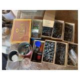 Sinkers of every size plus empty cigar box