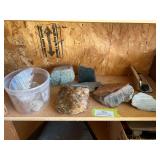 Assortment of very large rocks and agates