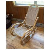 Vintage mid-century, Bentwood, cane seat and back rocking chair
