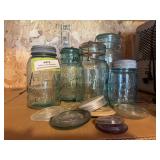 Antique canning jars, and zinc lid