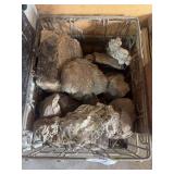 Crate full of unique rocks