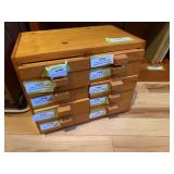 Handmade wooden box 10 drawers please come at the end of pick up