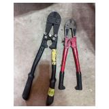 Two bolt cutters