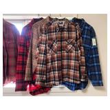 Four Pendleton wool shirts, all size large