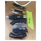 Eight pocket knives