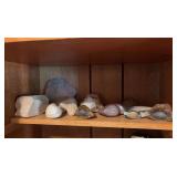 Bone, fossils, agates