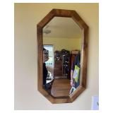 Hand made wood framed mirror