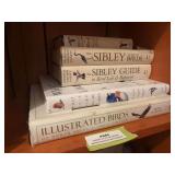 Five hardcover bird guide books