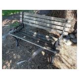 Cast-iron garden bench