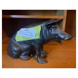 Cast iron pig bank - reproduction