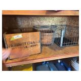 Missoula, Montana community creamery wooden crate, egg crate and metal milk crate