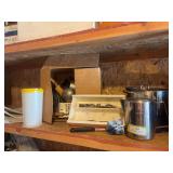 Kitchenwares, stock pot, percolator, cheesecake pan, vintage utensils