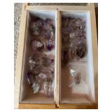 Drawer full of quartz crystals