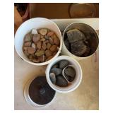 Large assortment of agates and rocks