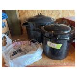 Enamel canner and enamel double boiler