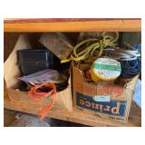 Two boxes of wire and rope