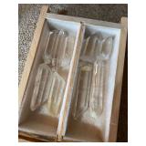 Drawer full of large clear crystals