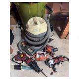 Shop vac and assorted power tools