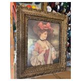 Vintage Framed art piece, some minimal damage to frame 24x28