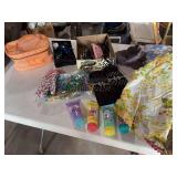 Hair clippers, apron, bonnet, gloves, children’s bath paint