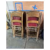 Folding wood chairs 8 each