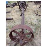 Four metal wheels and some parts-bring help to load