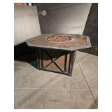 Outdoor Ceramic Top  Propane Firepit with Propane Tank, 43' x 43'