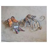 Welcome Metal Sign with Butterflies