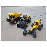 Vintage Steel TONKAs - Classic Front Loader, Dump Truck,  Road Grader