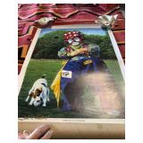 'A Short Dog Leg to the Right' print, signed and numbered by John Shellhart (A Cheyenne Artist)