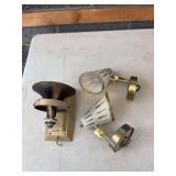 Pair of camper 12-volt Vintage lights, gas light fixture