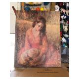 Lady canvas art 24x30