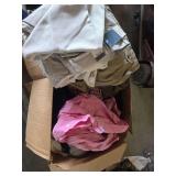 Box of clothes (some new with tags), pants are 36x32, Shirts are XL (roller cart NOT INCLUDED)