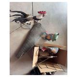 Yard art, bird house, windmill piece