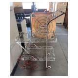 Iron plant stand on wheels