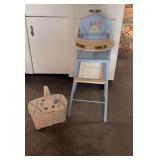 Toy Vintage High chair, basket