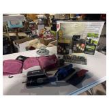 Tool belt, furnace filter, tools, glass light bulbs (not full boxes)