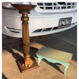Wood stool and stand