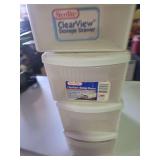 Plastic Clearview storage drawers