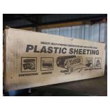 Roll of plastic sheeting