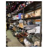 Shelving unit 36” deep x 49” wide x 86” high-This is each section size- (NO CONTENTS)- There are 7 sections, you will need a ladder and tools to take apart.  This unit is hooked together at each